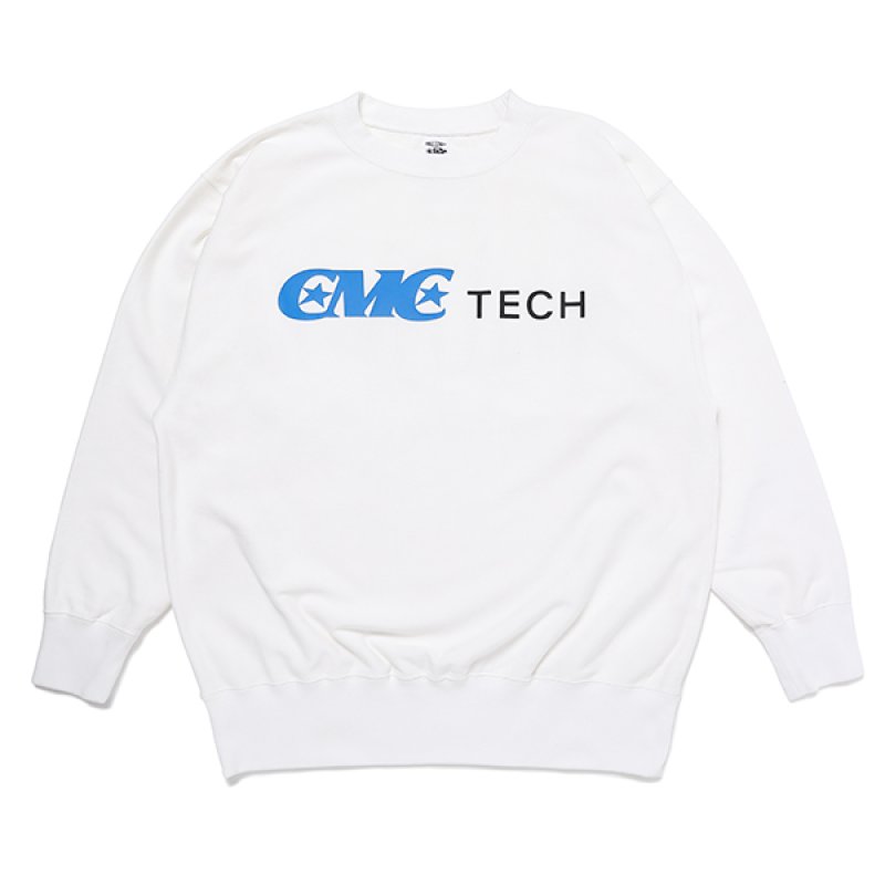 画像1: CHALLENGER/CMC TECH C/N SWEAT（WHITE）［クルーネックスウェット-23秋冬］