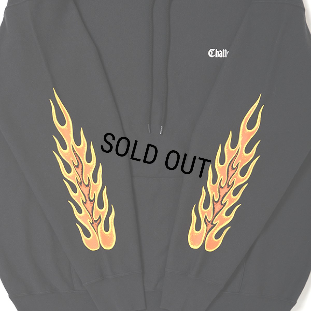 画像3: CHALLENGER/FLAMES HOODIE（BLACK）［プルオーバーパーカー-23秋冬］ (3)