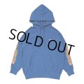 CHALLENGER/FLAMES HOODIE（BLUE）［プルオーバーパーカー-23秋冬］