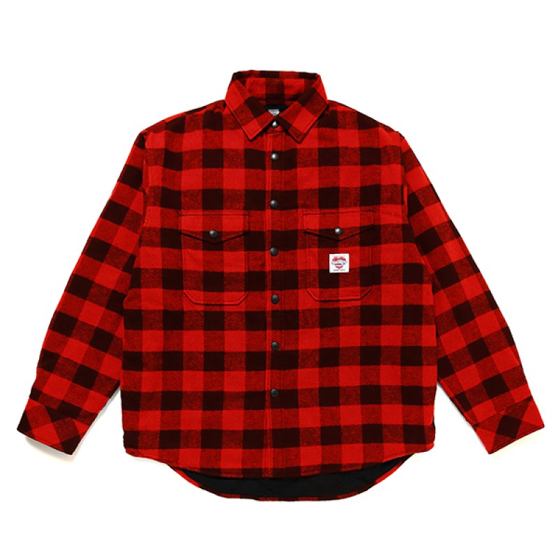画像1: CHALLENGER/BUFFALO CHECK LINING SHIRT（RED/BLACK）［バッファローチェックライニングシャツ-23秋冬］