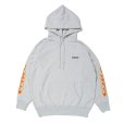 画像1: CHALLENGER/FLAMES HOODIE（HEATHER GRAY）［プルオーバーパーカー-23秋冬］ (1)