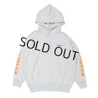 CHALLENGER/FLAMES HOODIE（HEATHER GRAY）［プルオーバーパーカー-23秋冬］