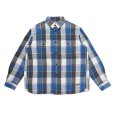 画像1: CHALLENGER/L/S BIG CHECK SHIRT（BLUE）［ビッグチェックシャツ-23秋冬］ (1)