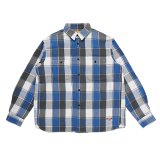 CHALLENGER/L/S BIG CHECK SHIRT（BLUE）［ビッグチェックシャツ-23秋冬］