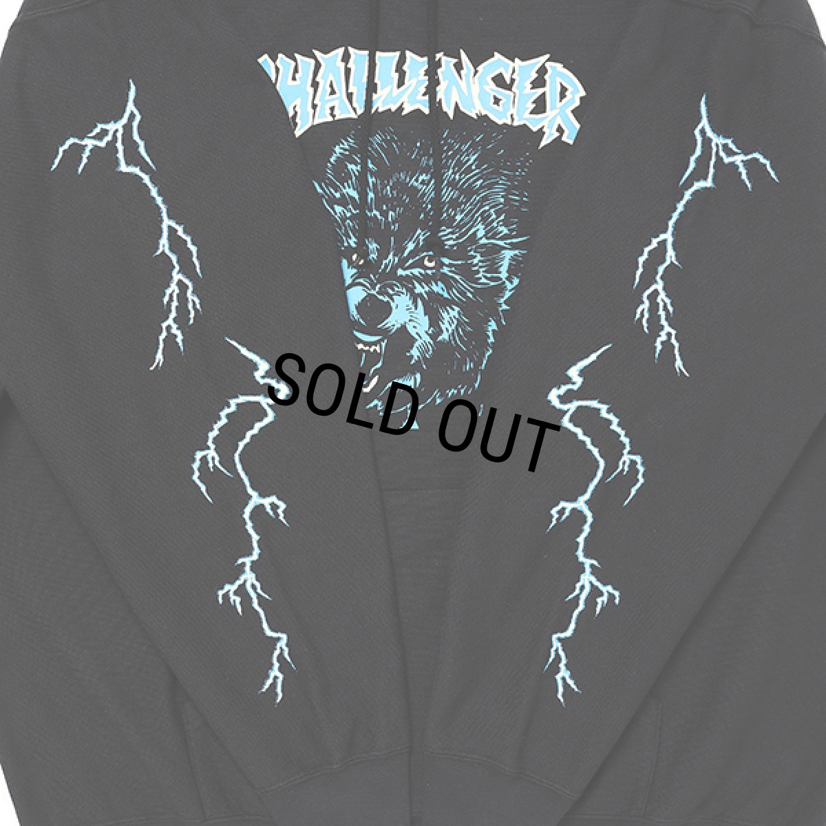 画像4: CHALLENGER/THUNDER WOLF HOODIE（BLACK）［プルオーバーパーカー-23秋冬］ (4)
