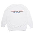 画像1: CHALLENGER/RACING LOGO C/N SWEAT（WHITE）［クルーネックスウェット-23秋冬］ (1)