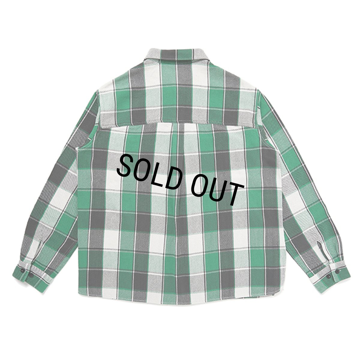 画像2: CHALLENGER/L/S BIG CHECK SHIRT（GREEN）［ビッグチェックシャツ-23秋冬］ (2)