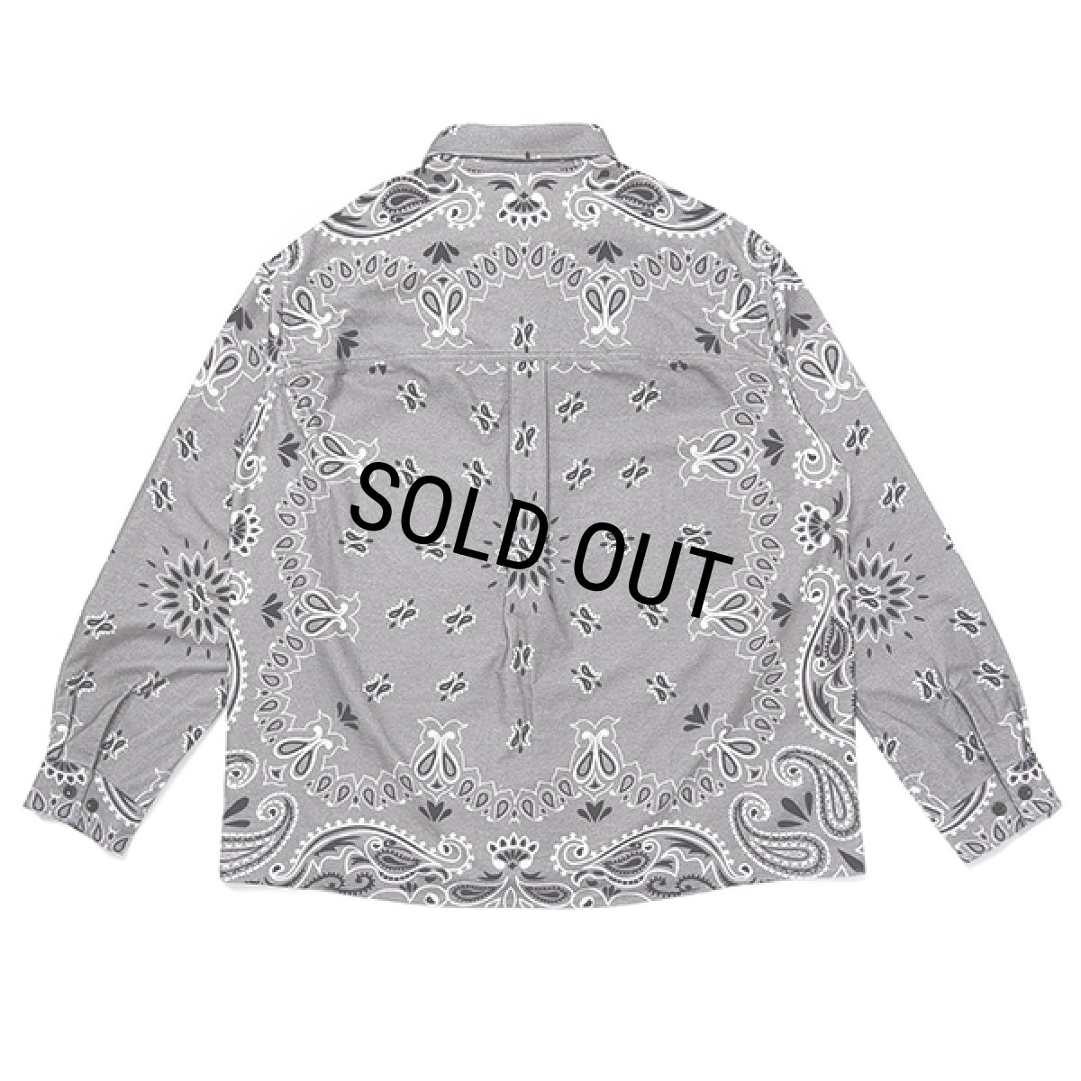 画像2: CHALLENGER/L/S BANDANA NEL SHIRT（GRAY）［バンダナネルシャツ-23秋冬］ (2)