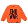 画像1: CHALLENGER/C/N END WAR FLEECE（ORANGE）［フリースクルーネック-23秋冬］ (1)