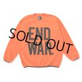 CHALLENGER/C/N END WAR FLEECE（ORANGE）［フリースクルーネック-23秋冬］