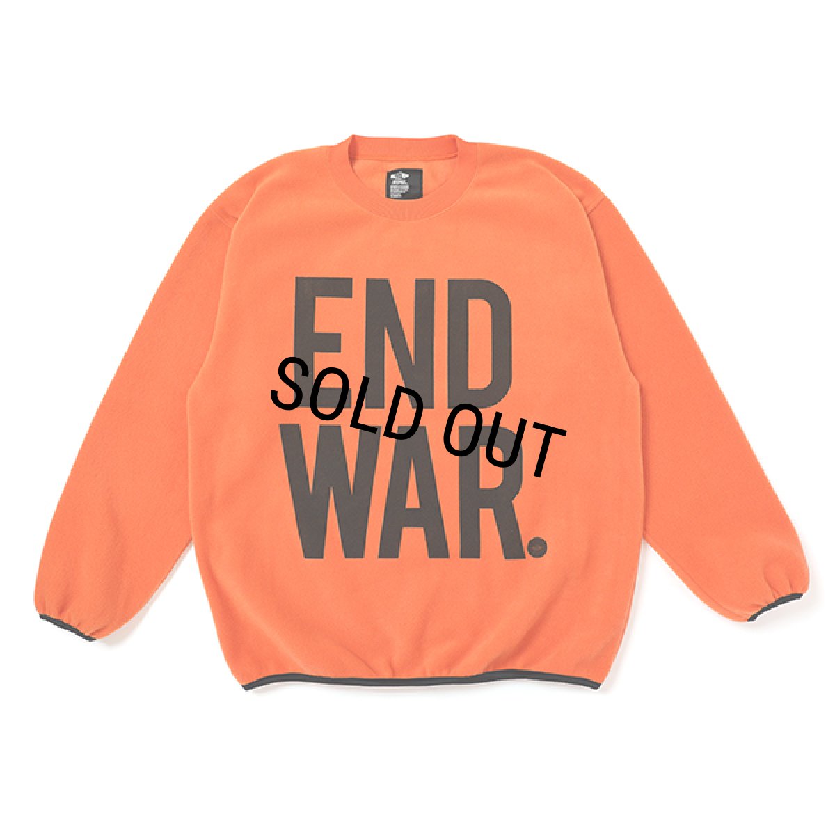 画像1: CHALLENGER/C/N END WAR FLEECE（ORANGE）［フリースクルーネック-23秋冬］ (1)