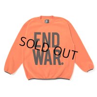 CHALLENGER/C/N END WAR FLEECE（ORANGE）［フリースクルーネック-23秋冬］