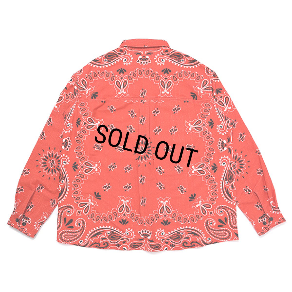 画像2: CHALLENGER/L/S BANDANA NEL SHIRT（RED）［バンダナネルシャツ-23秋冬］ (2)