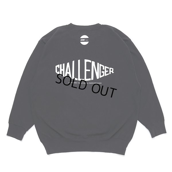 画像1: CHALLENGER/CMC TECH C/N SWEAT（BLACK）［クルーネックスウェット-23秋冬］