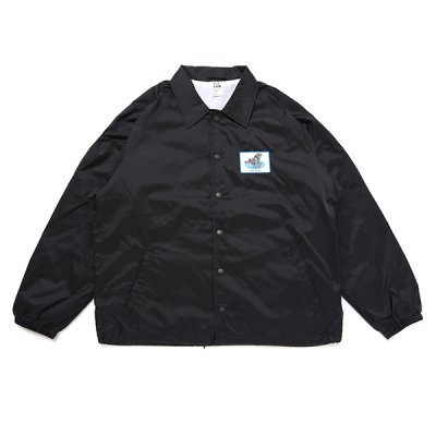 t*a様 Challenger ナイロンコーチジャケット ブラック CHALLENGER(チャレンジャー) / TWO TONE LOGO COACH JACKET