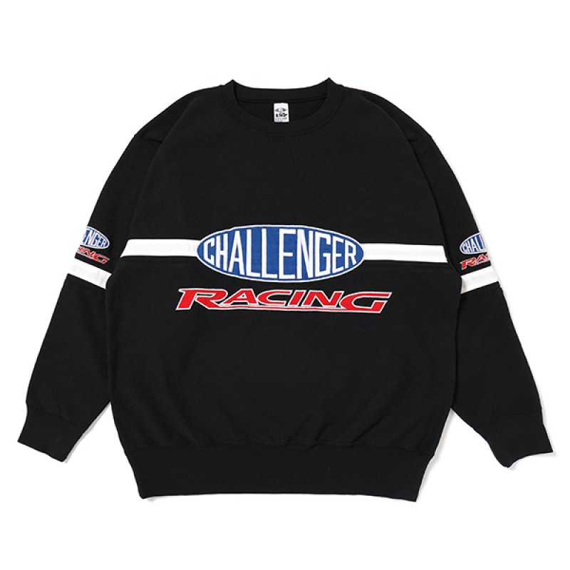 画像1: CHALLENGER/CMC RACING SWEAT（BLACK）［クルーネックスウェット-23秋冬］