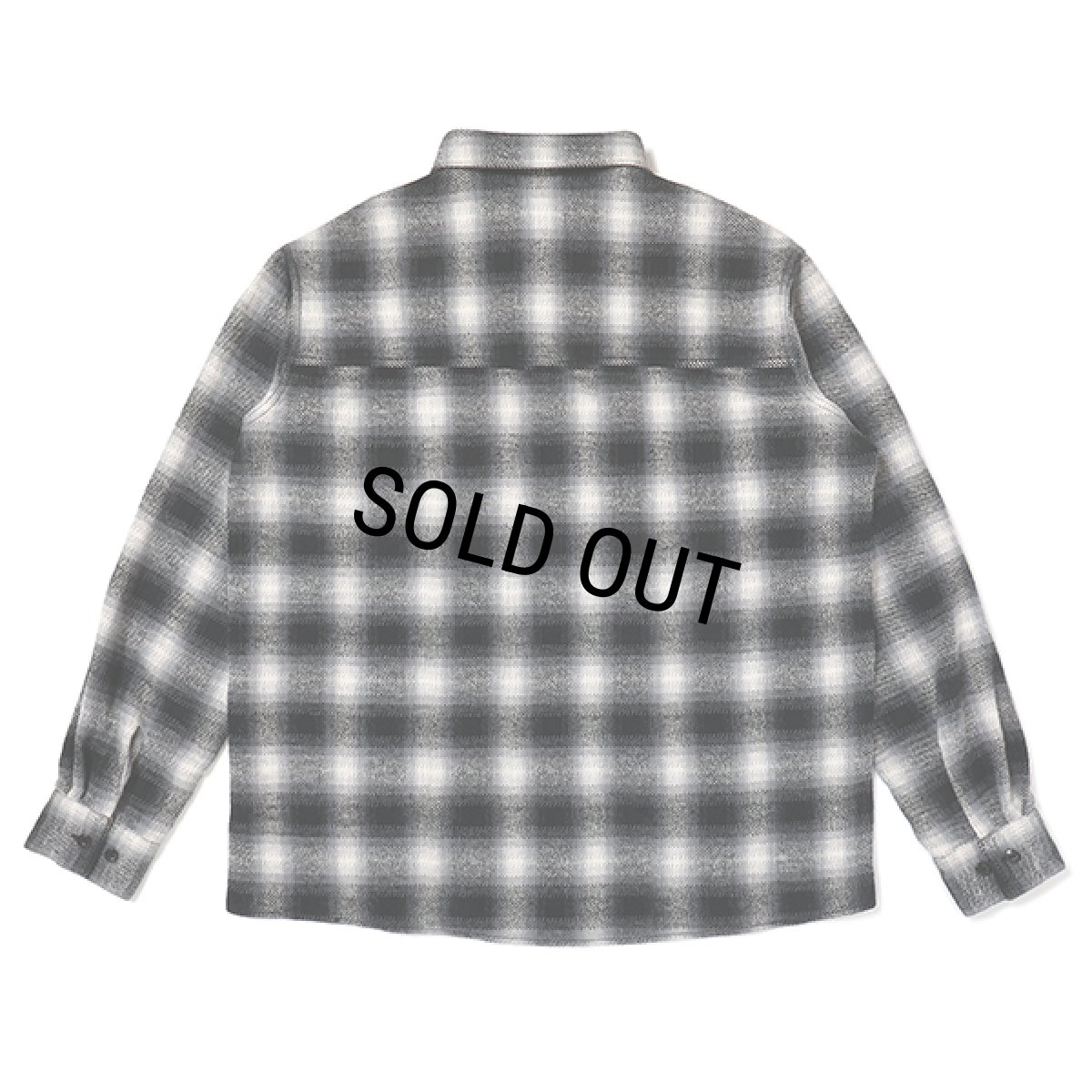 画像2: CHALLENGER/L/S CHECK WORK SHRIT（GRAY）［チェックワークシャツ-23秋冬］ (2)