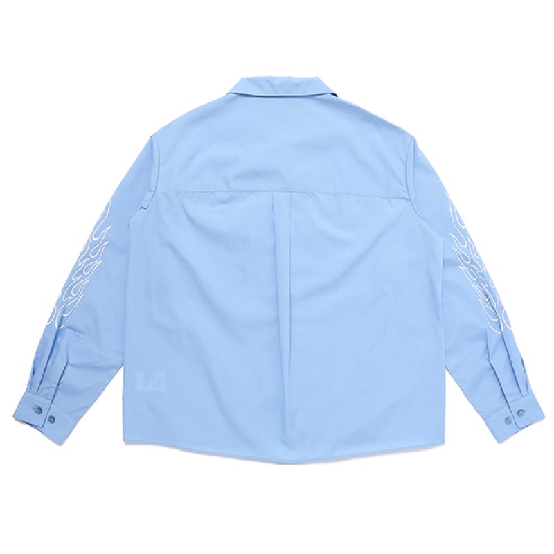 画像2: CHALLENGER/L/S FIRE WORK SHIRT（SAX BLUE）［ファイヤーワークシャツ-23秋冬］