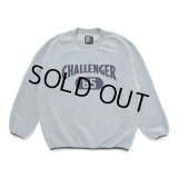 CHALLENGER/C/N COLLEGE FLEECE（GRAY）［フリースクルーネック-23秋冬］