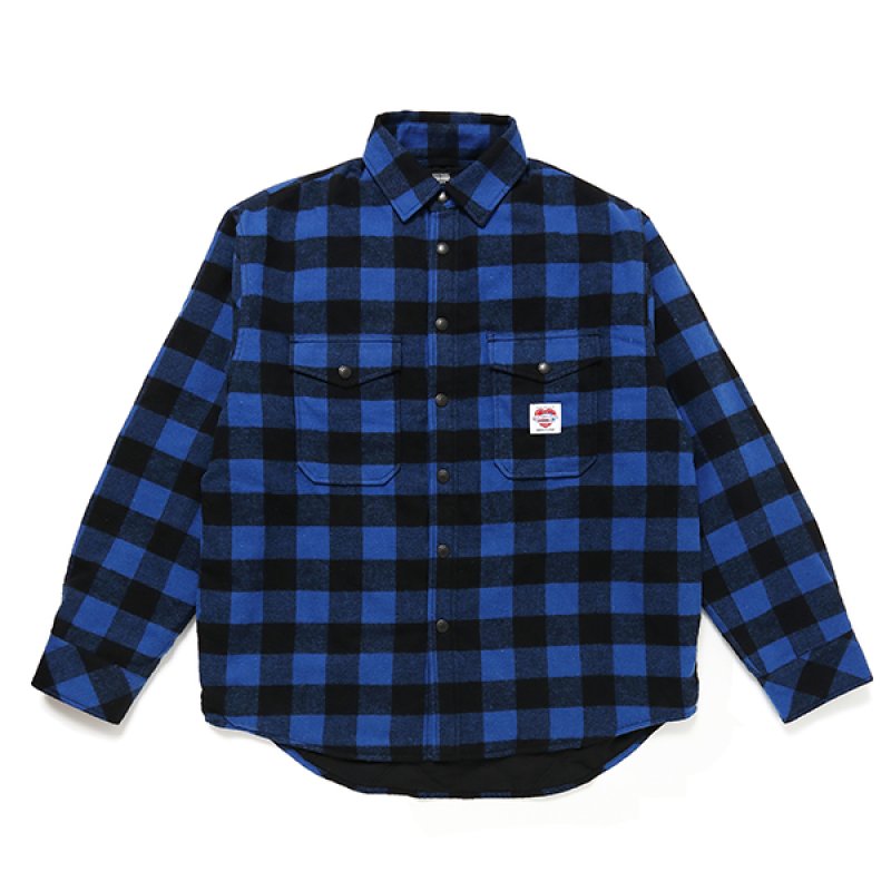 画像1: CHALLENGER/BUFFALO CHECK LINING SHIRT（NAVY/BLACK）［バッファローチェックライニングシャツ-23秋冬］