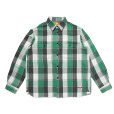 画像1: CHALLENGER/L/S BIG CHECK SHIRT（GREEN）［ビッグチェックシャツ-23秋冬］ (1)