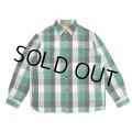 CHALLENGER/L/S BIG CHECK SHIRT（GREEN）［ビッグチェックシャツ-23秋冬］