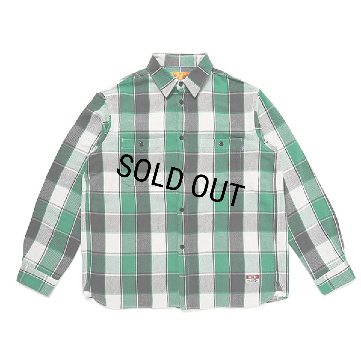 画像1: CHALLENGER/L/S BIG CHECK SHIRT（GREEN）［ビッグチェックシャツ-23秋冬］ (1)