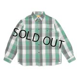 CHALLENGER/L/S BIG CHECK SHIRT（GREEN）［ビッグチェックシャツ-23秋冬］