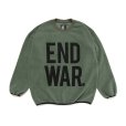 画像1: CHALLENGER/C/N END WAR FLEECE（DARK GREEN）［フリースクルーネック-23秋冬］ (1)