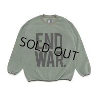 CHALLENGER/C/N END WAR FLEECE（DARK GREEN）［フリースクルーネック-23秋冬］