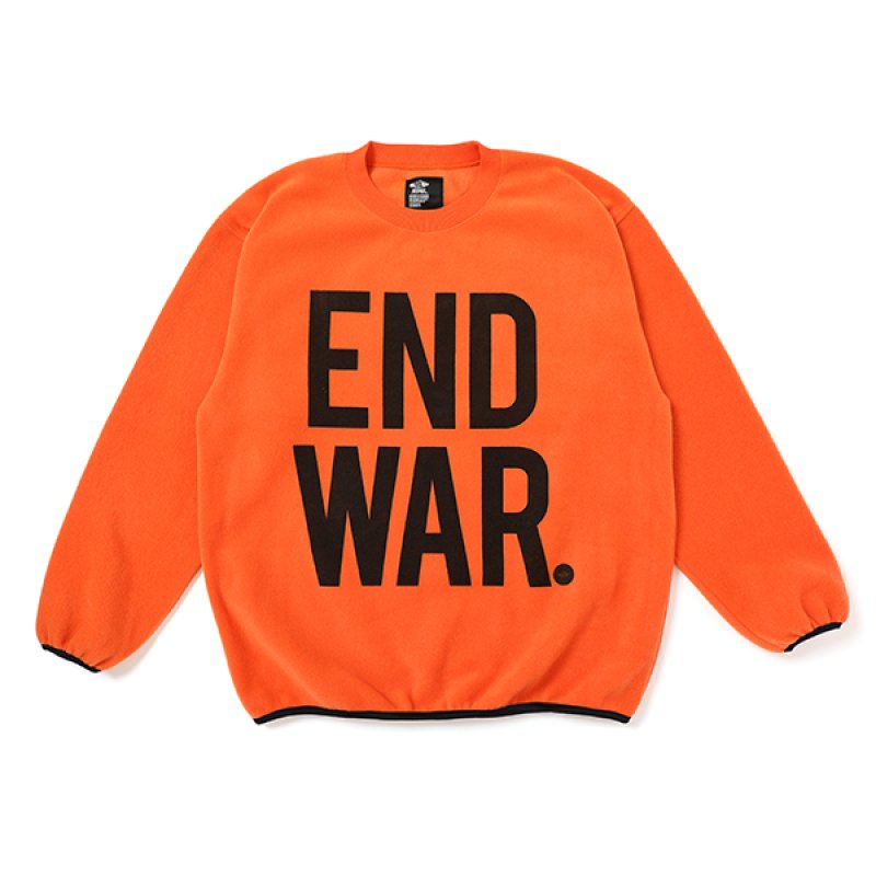 画像1: CHALLENGER/C/N END WAR FLEECE（ORANGE）［フリースクルーネック-23秋冬］