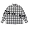 CHALLENGER/L/S CHECK WORK SHRIT（GRAY）［チェックワークシャツ-23秋冬］