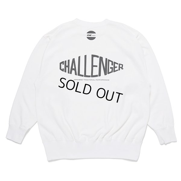 画像1: CHALLENGER/CMC TECH C/N SWEAT（WHITE）［クルーネックスウェット-23秋冬］