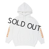 CHALLENGER/FLAMES HOODIE（WHITE）［プルオーバーパーカー-23秋冬］