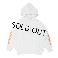CHALLENGER/FLAMES HOODIE（WHITE）［プルオーバーパーカー-23秋冬］