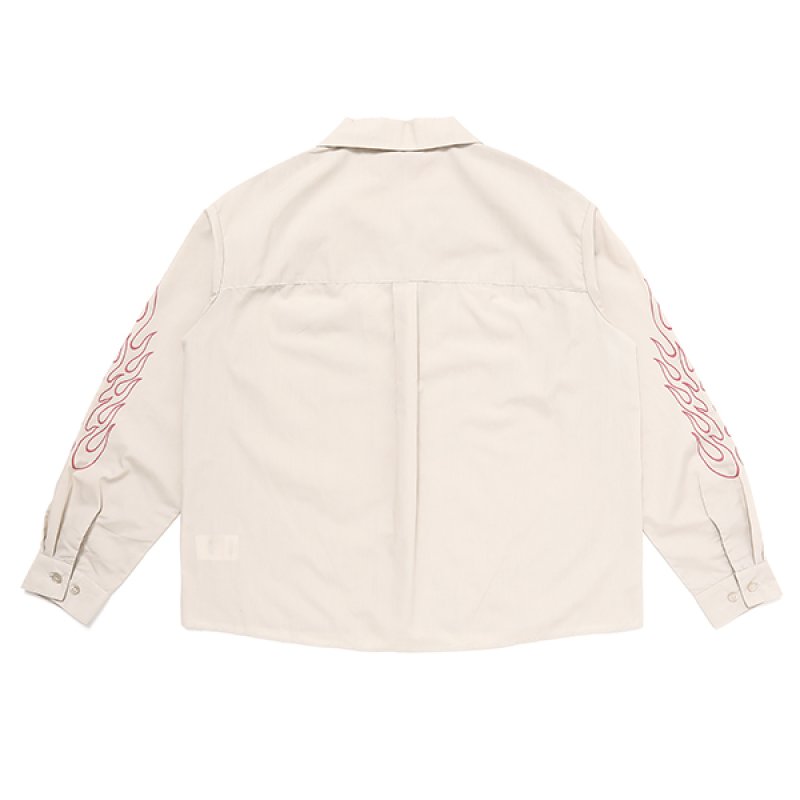 画像2: CHALLENGER/L/S FIRE WORK SHIRT（BEIGE）［ファイヤーワークシャツ-23秋冬］