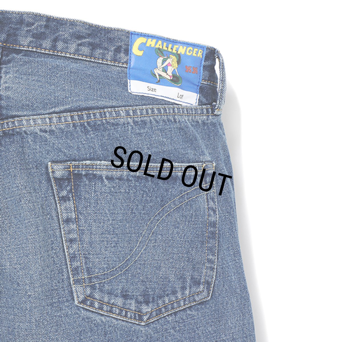 画像9: CHALLENGER/WASHED DENIM PANTS（WASHED INDIGO）［ウォッシュドデニムパンツ-23秋冬］ (9)