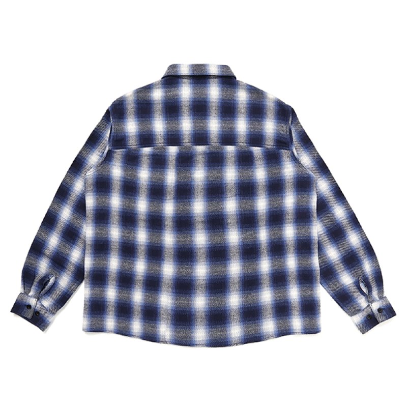 画像2: CHALLENGER/L/S CHECK WORK SHRIT（BLUE）［チェックワークシャツ-23秋冬］