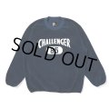 CHALLENGER/C/N COLLEGE FLEECE（NAVY）［フリースクルーネック-23秋冬］