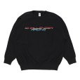 画像1: CHALLENGER/RACING LOGO C/N SWEAT（BLACK）［クルーネックスウェット-23秋冬］ (1)