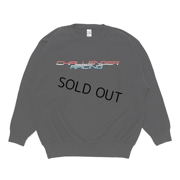 画像1: CHALLENGER/RACING LOGO C/N SWEAT（BLACK）［クルーネックスウェット-23秋冬］