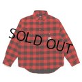 CHALLENGER/BUFFALO CHECK LINING SHIRT（RED/BLACK）［バッファローチェックライニングシャツ-23秋冬］
