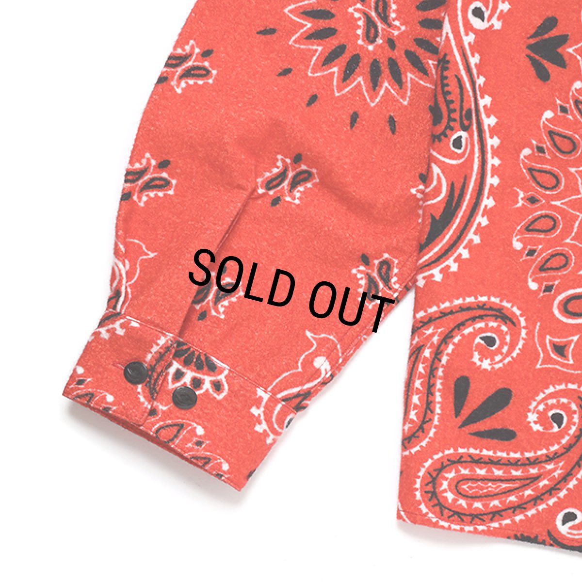 画像5: CHALLENGER/L/S BANDANA NEL SHIRT（RED）［バンダナネルシャツ-23秋冬］ (5)