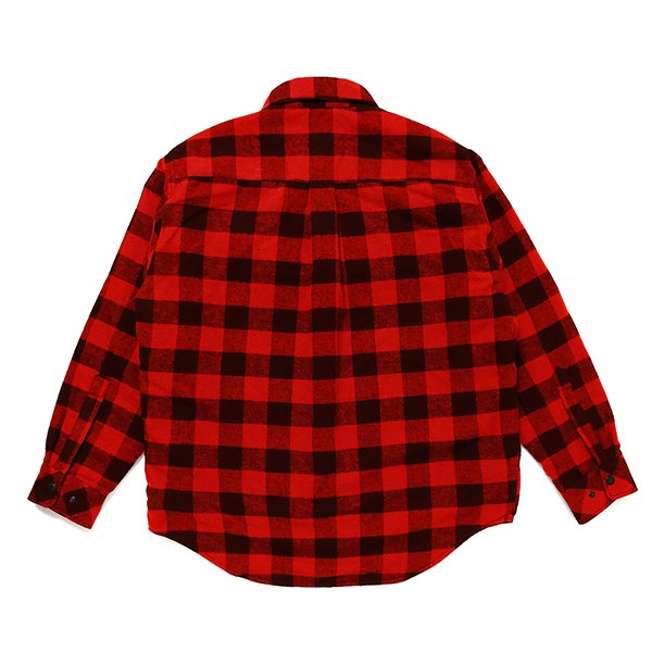 画像2: CHALLENGER/BUFFALO CHECK LINING SHIRT（RED/BLACK）［バッファローチェックライニングシャツ-23秋冬］