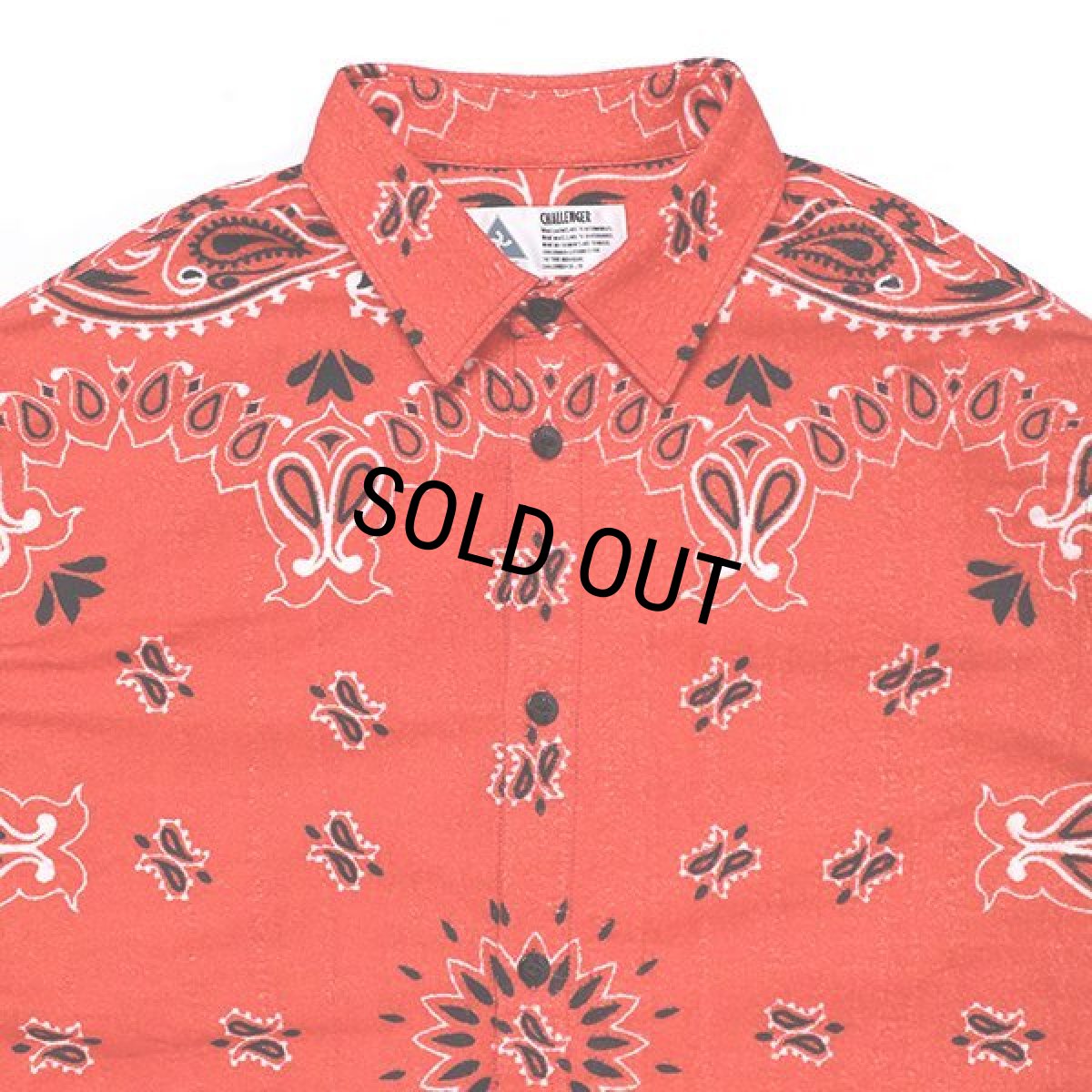 画像3: CHALLENGER/L/S BANDANA NEL SHIRT（RED）［バンダナネルシャツ-23秋冬］ (3)