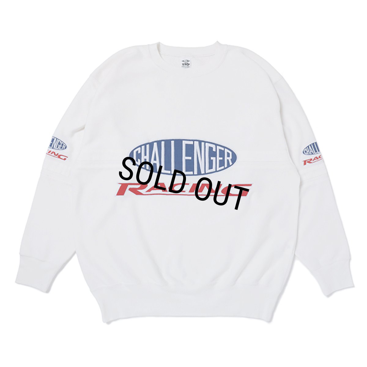 画像1: CHALLENGER/CMC RACING SWEAT（WHITE）［クルーネックスウェット-23秋冬］ (1)