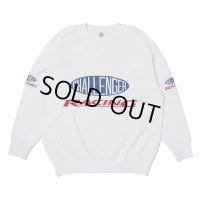 CHALLENGER/CMC RACING SWEAT（WHITE）［クルーネックスウェット-23秋冬］