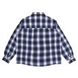 画像2: CHALLENGER/L/S CHECK WORK SHRIT（BLUE）［チェックワークシャツ-23秋冬］ (2)