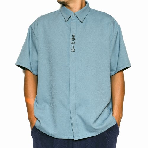 他の写真3: CALEE/Embroidery fly front S/S shirt（Lt.Blue）［フライフロントシャツ-23春夏］