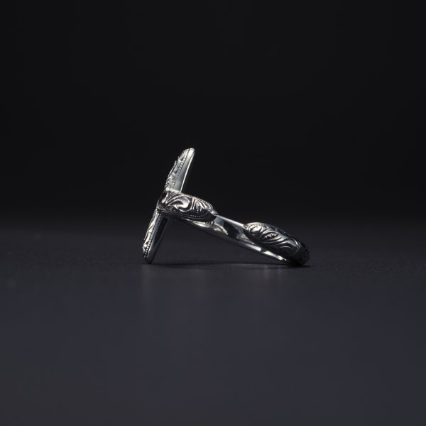 画像2: ANTIDOTE BUYERS CLUB/Engraved Cross Ring（Silver）［クロスリング］